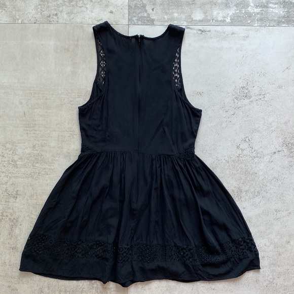 Nameless Black Dress Tunic Crochet Cut Out detail Size small - Picture 3 of 11
